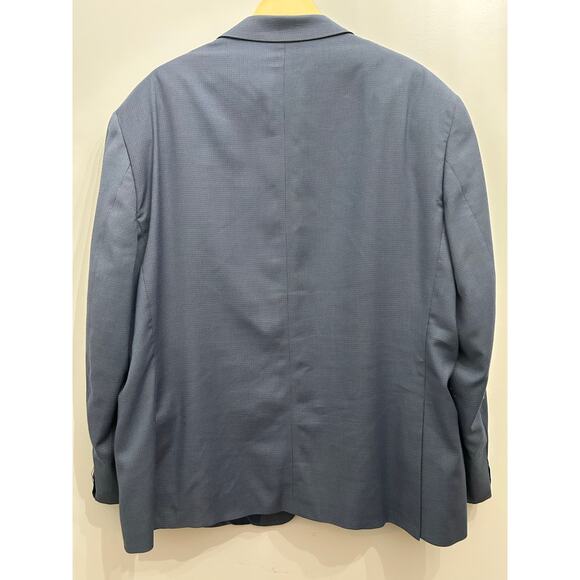 Michael Kors Men’s Light Blue Checked Blazer Sport Coat 52R Classic Tailored - Picture 5 of 5